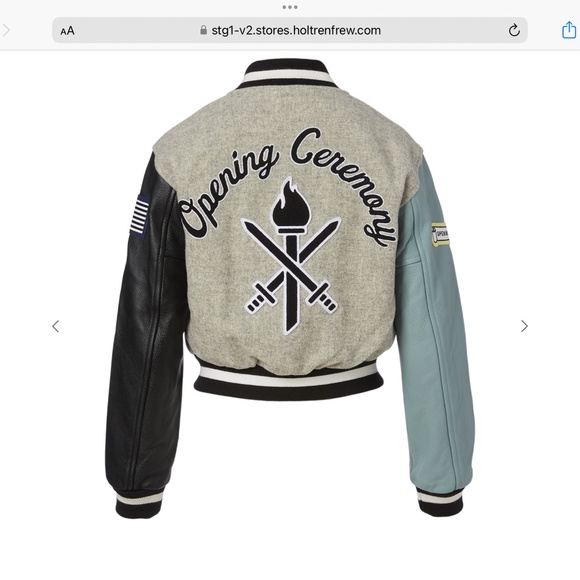 🌟❤️BNNT “OPENING CEREMONY” Varsity Jacket. L. Real Leather and Wool. - Picture 2 of 10